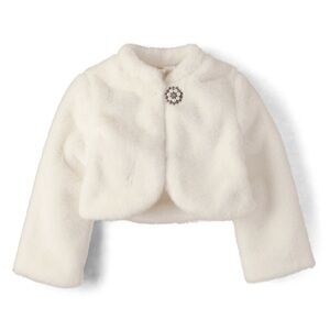 Gymboree White Faux Fur Bolero